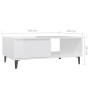 Couchtisch aus glänzend weißem Sperrholz, 90 x 60 x 35 cm von vidaXL, Couchtisch - Ref: Foro24-806010, Preis: 82,66 €, Rabatt: %