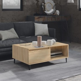 Mesa de centro madera contrachapada color roble 90x60x35 cm de vidaXL, Mesas de centro - Ref: Foro24-806007, Precio: 46,99 €,...