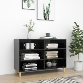 Glossy black plywood sideboard 103.5x35x70 cm by vidaXL, Sideboards - Ref: Foro24-806038, Price: 71,99 €, Discount: %