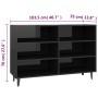 Glossy black plywood sideboard 103.5x35x70 cm by vidaXL, Sideboards - Ref: Foro24-806047, Price: 67,03 €, Discount: %