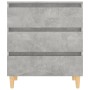 Aparador de madera contrachapada gris hormigón 60x35x69 cm de vidaXL, Aparadores - Ref: Foro24-806089, Precio: 77,37 €, Descu...