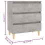 Concrete gray plywood sideboard 60x35x69 cm by vidaXL, Sideboards - Ref: Foro24-806089, Price: 77,99 €, Discount: %