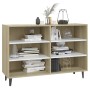 White and oak plywood sideboard 103.5x35x70 cm by vidaXL, Sideboards - Ref: Foro24-806045, Price: 75,72 €, Discount: %