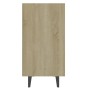 Aparador de madera contrachapada blanco y roble 103,5x35x70 cm de vidaXL, Aparadores - Ref: Foro24-806045, Precio: 73,27 €, D...