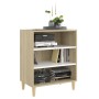 White plywood and Sonoma oak sideboard 57x35x70 cm by vidaXL, Sideboards - Ref: Foro24-806054, Price: 42,99 €, Discount: %