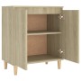 Aparador con patas madera contrachapada roble Sonoma 60x35x70cm de vidaXL, Aparadores - Ref: Foro24-806070, Precio: 65,49 €, ...