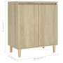 Aparador con patas madera contrachapada roble Sonoma 60x35x70cm de vidaXL, Aparadores - Ref: Foro24-806070, Precio: 65,49 €, ...