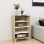 Aparador madera contrachapada blanco y roble Sonoma 57x35x90 cm de vidaXL, Aparadores - Ref: Foro24-806126, Precio: 52,49 €, ...