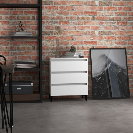 Glossy white plywood sideboard 60x35x69 cm by vidaXL, Sideboards - Ref: Foro24-806100, Price: 90,99 €, Discount: %