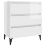 Glossy white plywood sideboard 60x35x69 cm by vidaXL, Sideboards - Ref: Foro24-806100, Price: 90,99 €, Discount: %