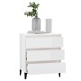 Aparador de madera contrachapada blanco brillante 60x35x69 cm de vidaXL, Aparadores - Ref: Foro24-806100, Precio: 90,04 €, De...