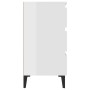 Glossy white plywood sideboard 60x35x69 cm by vidaXL, Sideboards - Ref: Foro24-806100, Price: 90,99 €, Discount: %