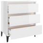 Aparador de madera contrachapada blanco brillante 60x35x69 cm de vidaXL, Aparadores - Ref: Foro24-806100, Precio: 90,04 €, De...