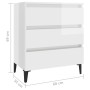 Glossy white plywood sideboard 60x35x69 cm by vidaXL, Sideboards - Ref: Foro24-806100, Price: 90,99 €, Discount: %