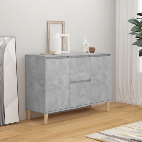 Concrete gray engineered wood sideboard 101x35x70 cm by vidaXL, Sideboards - Ref: Foro24-806107, Price: 79,50 €, Discount: %