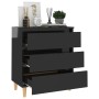 Aparador de madera contrachapada negro brillante 60x35x69 cm de vidaXL, Aparadores - Ref: Foro24-806092, Precio: 76,00 €, Des...