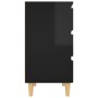 Aparador de madera contrachapada negro brillante 60x35x69 cm de vidaXL, Aparadores - Ref: Foro24-806092, Precio: 76,00 €, Des...