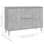 Concrete gray engineered wood sideboard 101x35x70 cm by vidaXL, Sideboards - Ref: Foro24-806107, Price: 79,50 €, Discount: %