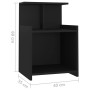 Black plywood nightstand 40x35x60 cm by vidaXL, Nightstands - Ref: Foro24-806177, Price: 33,32 €, Discount: %