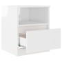 Glossy white plywood bedside table 40x40x50 cm by vidaXL, Nightstands - Ref: Foro24-806169, Price: 44,10 €, Discount: %