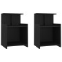 Bedside tables 2 units plywood black 40x35x60 cm by vidaXL, Nightstands - Ref: Foro24-806178, Price: 59,93 €, Discount: %