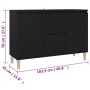 Aparador de madera ingeniería negro 101x35x70 cm de vidaXL, Aparadores - Ref: Foro24-806104, Precio: 85,37 €, Descuento: %