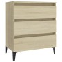 Aparador de madera contrachapada color roble Sonoma 60x35x69 cm de vidaXL, Aparadores - Ref: Foro24-806097, Precio: 65,42 €, ...