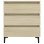 Aparador de madera contrachapada color roble Sonoma 60x35x69 cm de vidaXL, Aparadores - Ref: Foro24-806097, Precio: 65,42 €, ...