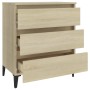 Aparador de madera contrachapada color roble Sonoma 60x35x69 cm de vidaXL, Aparadores - Ref: Foro24-806097, Precio: 65,42 €, ...