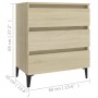 Aparador de madera contrachapada color roble Sonoma 60x35x69 cm de vidaXL, Aparadores - Ref: Foro24-806097, Precio: 65,42 €, ...