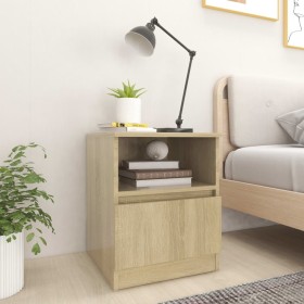 Nightstands 2 pcs Sonoma oak plywood 40x40x50 cm by vidaXL, Nightstands - Ref: Foro24-806164, Price: 70,82 €, Discount: %