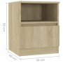 Nachttische 2 Stück Sonoma-Eichensperrholz 40x40x50 cm von vidaXL, Nachttische - Ref: Foro24-806164, Preis: 70,29 €, Rabatt: %