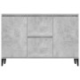 Aparador de madera contrachapada gris hormigón 104x35x70 cm de vidaXL, Aparadores - Ref: Foro24-806116, Precio: 85,52 €, Desc...