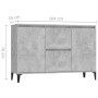 Betongraues Sperrholz-Sideboard 104x35x70 cm von vidaXL, Sideboards - Ref: Foro24-806116, Preis: 85,52 €, Rabatt: %