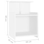 Mesitas de noche 2 uds madera contrachapada blanco 40x35x60 cm de vidaXL, Mesitas de noche - Ref: Foro24-806176, Precio: 61,3...