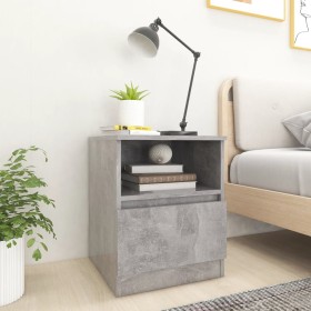 Engineered wood gray concrete bedside table 40x40x50 cm by vidaXL, Nightstands - Ref: Foro24-806165, Price: 35,49 €, Discount: %