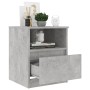 Mesita de noche madera ingeniería gris hormigón 40x40x50 cm de vidaXL, Mesitas de noche - Ref: Foro24-806165, Precio: 35,85 €...