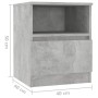 Engineered wood gray concrete bedside table 40x40x50 cm by vidaXL, Nightstands - Ref: Foro24-806165, Price: 35,85 €, Discount: %