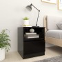 Black plywood bedside table 40x40x50 cm by vidaXL, Nightstands - Ref: Foro24-806159, Price: 47,01 €, Discount: %