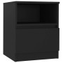 Black plywood bedside table 40x40x50 cm by vidaXL, Nightstands - Ref: Foro24-806159, Price: 47,01 €, Discount: %