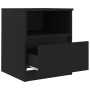 Black plywood bedside table 40x40x50 cm by vidaXL, Nightstands - Ref: Foro24-806159, Price: 47,01 €, Discount: %