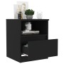 Black plywood bedside table 40x40x50 cm by vidaXL, Nightstands - Ref: Foro24-806159, Price: 47,01 €, Discount: %