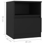 Black plywood bedside table 40x40x50 cm by vidaXL, Nightstands - Ref: Foro24-806159, Price: 47,01 €, Discount: %