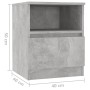 Bedside tables 2 pcs concrete gray plywood 40x40x50 cm by vidaXL, Nightstands - Ref: Foro24-806166, Price: 70,82 €, Discount: %