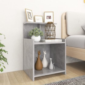 Concrete gray plywood bedside table 40x35x60 cm by vidaXL, Nightstands - Ref: Foro24-806183, Price: 34,99 €, Discount: %