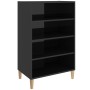 Aparador de madera contrachapada negro brillante 57x35x90 cm de vidaXL, Aparadores - Ref: Foro24-806128, Precio: 38,10 €, Des...