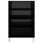 Aparador de madera contrachapada negro brillante 57x35x90 cm de vidaXL, Aparadores - Ref: Foro24-806128, Precio: 38,10 €, Des...