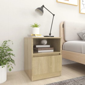 Sonoma oak plywood nightstand 40x40x50 cm by vidaXL, Nightstands - Ref: Foro24-806163, Price: 41,83 €, Discount: %