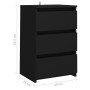 Mesita de noche madera contrachapada negro 40x35x62,5 cm de vidaXL, Mesitas de noche - Ref: Foro24-806213, Precio: 72,96 €, D...