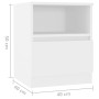 Bedside tables 2 pcs white plywood 40x40x50 cm by vidaXL, Nightstands - Ref: Foro24-806158, Price: 76,15 €, Discount: %